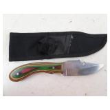 Stained Wood Handle China Sheath Knife