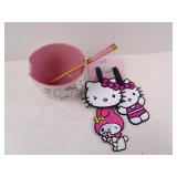 Hello Kitty Ramen Bowl & Bag Tags