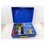 Lot of Vintage Die Cast Toy Cars in Vinyl Case
