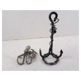Lot of 2 Nautical Themed Metal Décor - Pewter