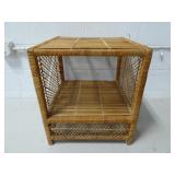 Vintage Wicker End Table