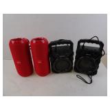 Lot of 4 2Boom Portable Speakers