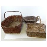 Lot of Vintage Woven Baskets