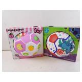 Lot of 2 New Childrens Soccer Balls - Hello Kitty