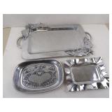 Lot of Misc Metal Serving Trays