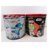 Lot of 2 Collectors Popcorn Tins - Star Wars &