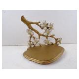 Gilt Style Wood Floral Wall Shelf 9'