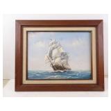 Ambrose Sailing Ship Canvas Print in Frame