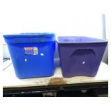 Lot of 2 Storage Totes - No Lids