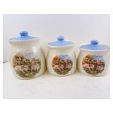 Lot of 3 Casey Pottery Pig Design Lidded
