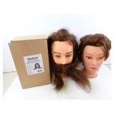 Lot of 2 Marianna Mannequin Heads - 100% Human