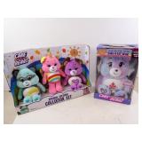 Lot of 2 New Care Bear Plush Toy Sets