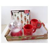 Lot of Christmas Related Items - Rae Dunn Snow
