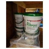 Lot of 9 Pails of Drywall Mud & Airseal