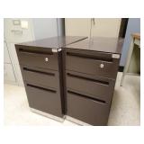 Matching Set of Rolling Underdesk Drawers - On