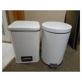 Lot of 2 Metal Step Garbage Cans