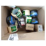 Box of New Tape Rolls & Door Hardware