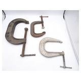 Lot of 3 Larger C-Clamps