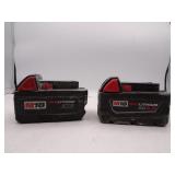 Lot of 2 Milwaukee M18 Batteries - Works/Tested