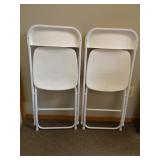 Lot of 2 Plastic Folding Chairs