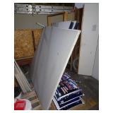 Lot of 3 Upholstered Cubicle Panels