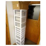 Lot of 2 Sets of Plastic Drawers with Contents