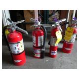 Lot of 4 Fire Extinguishers