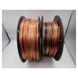 Lot of 2 Braided Copper Cable Spools