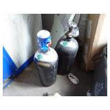 Lot of 2 Nitrogen Tanks - Unsure If Empty Or Full
