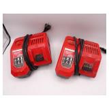 Lot of 2 Milwaukee M12/M18 Battery Chargers