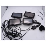 Lot of 4 Assorted Garmin/TomTom GPS w/ Cords