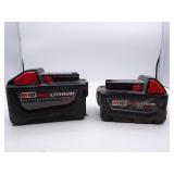 Lot of 2 Milwaukee M18 Batteries - Works/Tested