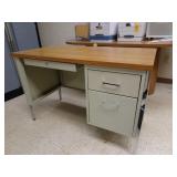 45' Wide Steel Office Desk with Drawers