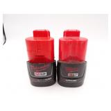 Lot of 2 Milwaukee M12 Batteries - Tested/Works