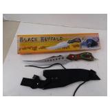 Black Buffalo 16' Bowie Knife with Sheath