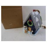 Ceramic Christmas Theme Birdhouse