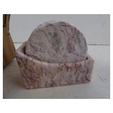 Set of New Marble Coasters w/ Holder