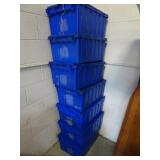 Lot of 7 Commercial Flip Top Totes