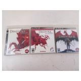 Lot of 3 Dragon Age Playstation 3 Games in Cases