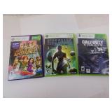 Lot of 2 Xbox 360 Discs & 1 Xbox Kinect Disc -