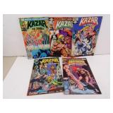 Lot of Marvel Kazar The Savage Comics