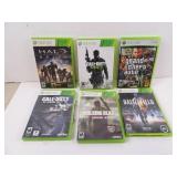Lot of 6 Xbox 360 Game Discs in Cases - Halo Call
