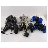 Lot of 6 Playstation 1 & 2 Compatible Controllers