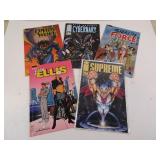Lot of 5 FIRST ISSUE Comic Books - Supreme Dark
