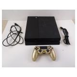 Playstation 4 Game Console w/ Cords & Gold
