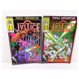 Lot of 2 Marvel Justice New Universe Comic Books