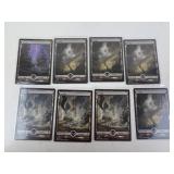 Lot of 8 MTG Full Art Swamp Land Cards