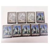 Lot of 9 MTG Full Art Wastes Land Cards