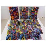 Lot of Uncut Flair & Marvel Masterpieces Comic
