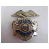 Vintage Security Officer Hat Badge